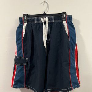 Red White & Blue Swim Trunks